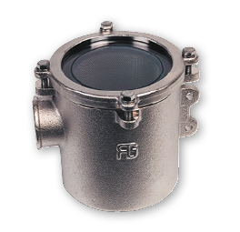 Allpa Nickel-Besch. Bronze Kühlwasserfilter (Robust) Mit Niro 316 Sieb, 3", H=276mm, 58400l/Std - 001164 jkl 2 - 9001164L