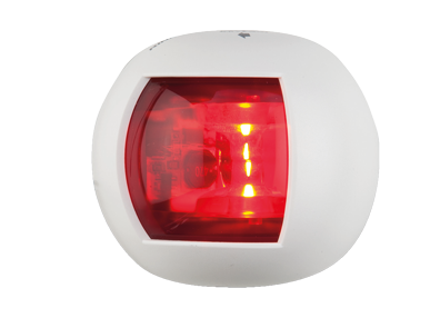 Allpa Positionslaterne Rot, Backbord, Led 12-24v, Weiß Kunststoffgehäuse - 015520 72dp - 9015520