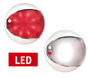 Hella Euroled Touch, 2-Farbe Led, Weiß / Rot, 9-33v, Weiß Huis, Ø129,5mm, H=29,5mm - 041340 - 9041340