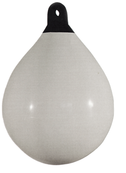 Allpa Solid Head Boje, Ø350, L=480mm, Weiß Mit Schwarzem Kopf (Größe 1) - 059501 72dpi - 9059501