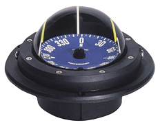 Ritchie Kompass Modell 'Voyager Ru-90', Einbaukompass, Rose Ø76,2mm/5°, Schwarz - 067058 72dpi - 9067058