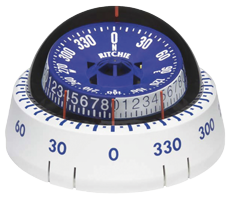 Ritchie Kompass Modell 'Tactician Xp-98w', Aufbaukompass, Rose Ø76,2mm/5°, Weiß - 067061 72dpi - 9067061