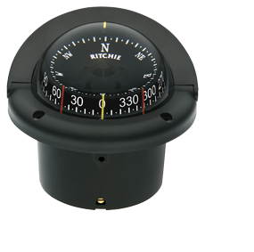 Ritchie Kompass Modell 'Helmsman', Hf-743, 12v, Einbaukompass, Rose Ø95mm/5°, Schwarz - 067078 72dpi - 9067078