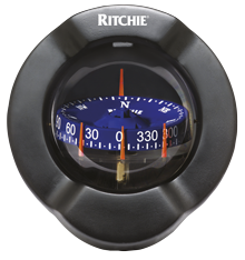 Ritchie Kompass Modell 'Venture Sr-2', 12v, Schotkompass, Ø93,5mm/5°, Schwarz, Mit Krängungsmesser - 067085 72dpi - 9067085