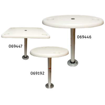 Allpa Kunststoff Tischplatte Satz 'Palm' (450x390mm) Mit Aluminium Tischbein (H=685mm) Und Fuß - 069192 1 - 9069492