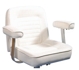 Allpa Steuerstuhl Modell 'Royal', Weiß Marinevinyl - 069215 - 9069215