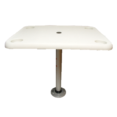 Allpa Kunststoff Rechteckige Tischplatte Satz (406x711mm) Mit Aluminium Tischbein (H=686mm) Und Fuß - 069447 72dpi - 9069447