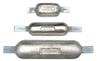 Allpa Aluminium Rumpfanode Mit Anschweißlaschen, 200x95x300x25mm (1,40kg) - 077405 2 1 1 - 9077025