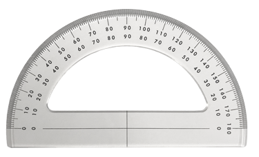 Allpa Plexiglas Goniometer/Winkelmesser 180°, L= 150mm - 139045 - 139045