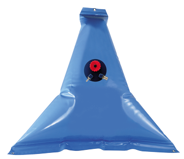 Allpa Flexibler Kunststoff Trinkwassertank, 55l, Abm. 950x950mm, Drei-Eck-Modell - 486056 72dpi - 486056