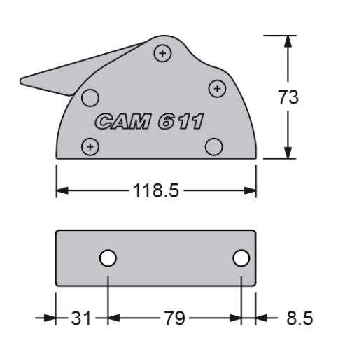 Antal Fallenstopper Cam 611, Triple, Leine Ø6-11mm, Breite 91mm, Gewicht 0,90kg - 513130 01 72dpi - 513130