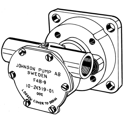 Johnson Pump Selbstansaugende Bronzene Kühlwasser-Impellerpumpe F4b-9 (Mitsubishi L- & K-Serie Met Spline Pto) - 66102432101 72dpi - 66102432101