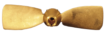 Radice 2-Blatt Bronze Faltpropeller für Welle, 12"x09", Wellenbohrung Ø25mm, Conus 1:10, Rechts - K120925r 72dpi - K120925R